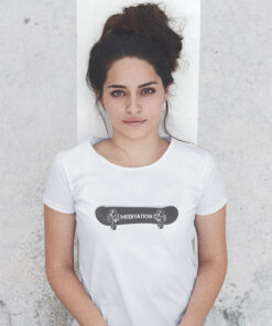 Skateboard Like a Meditation Ladies Tee