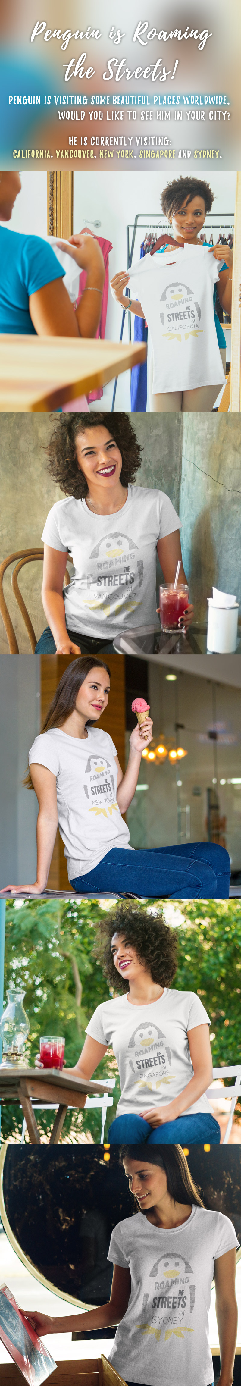 Penguin is Roaming the Streets T-Shirts