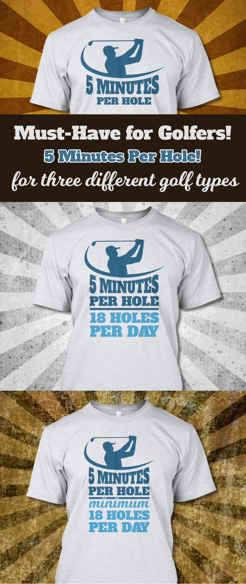 3 Golf T-Shirts