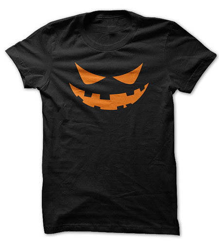 Scary Jack O Lantern Face Halloween T-Shirt