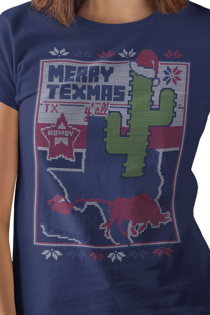Merry Texmas Y'All Ugly Christmas Women's T-Shirt