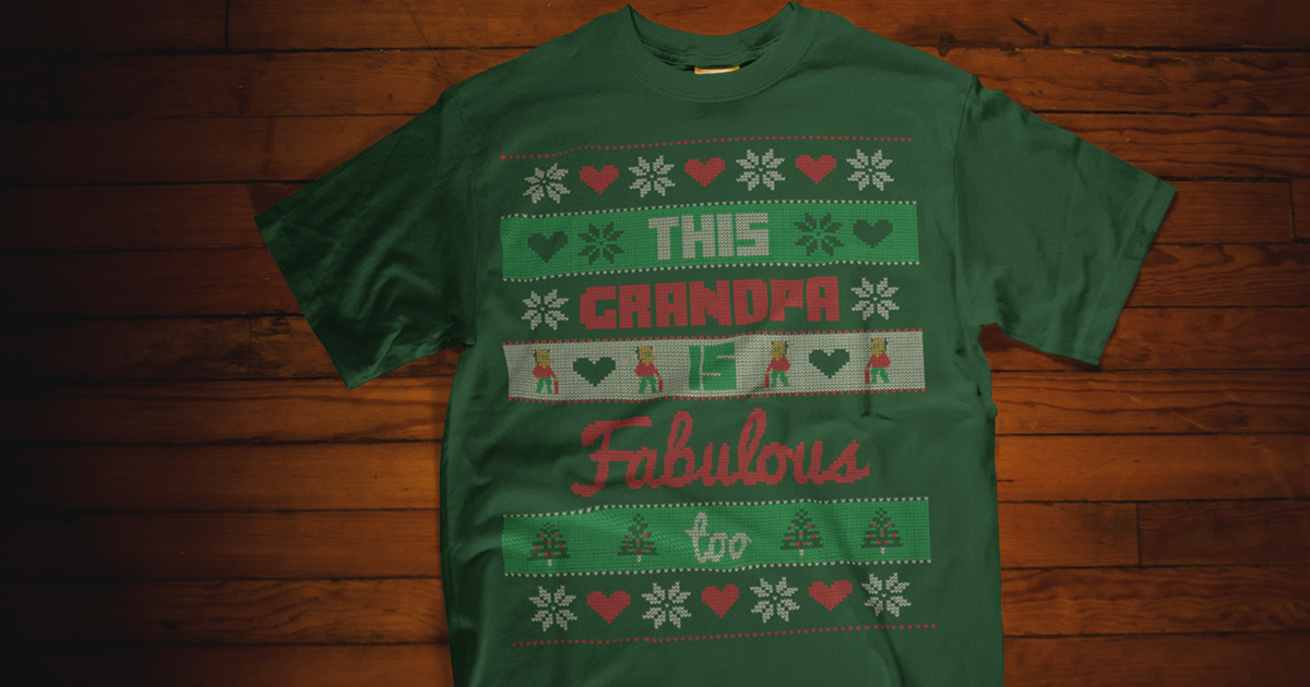 This Grandpa is Fabulous Too : Christmas Grandpa T-Shirt