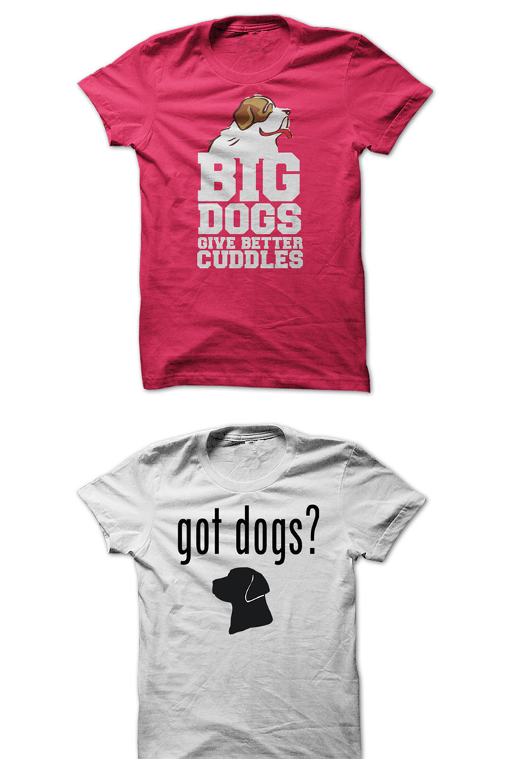 Beautiful t-shirts for dog owners and lovers.