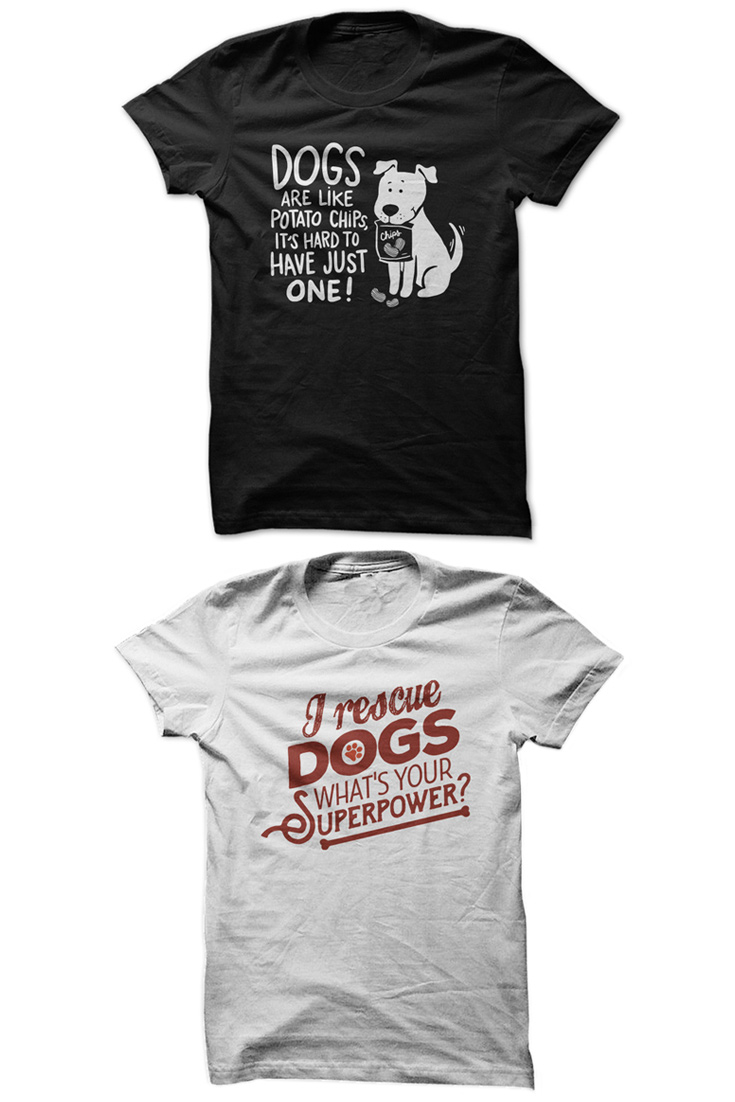 Beautiful t-shirts for rescue dog owners. Beautiful gifts.