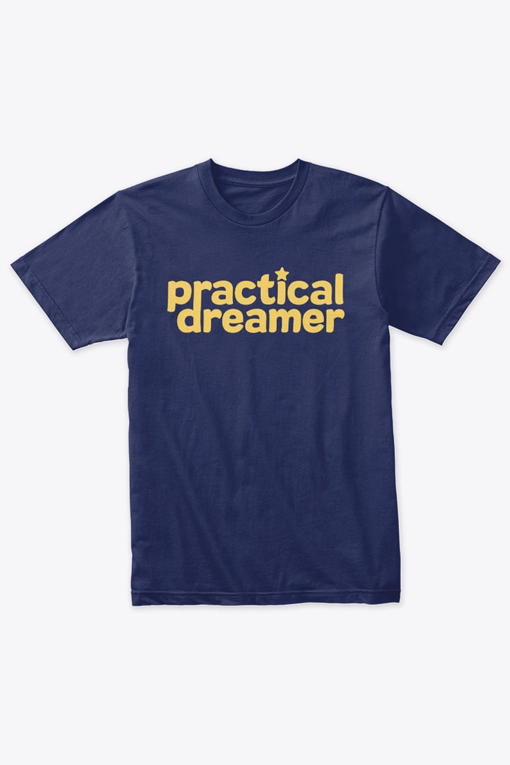 Practical Dreamer : Spiritual T-Shirt Navy Color