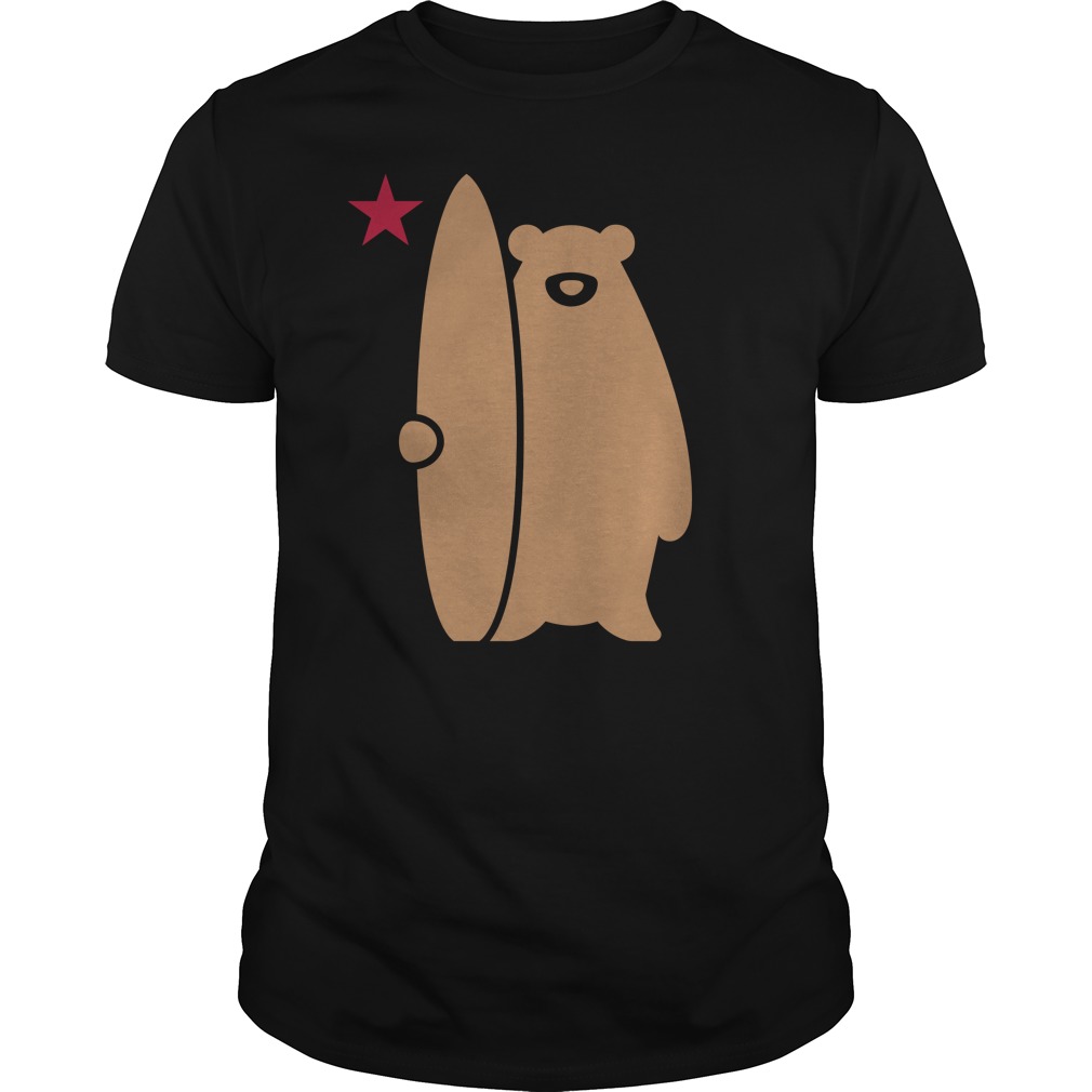 California Republic Surfing Bear T-Shirt